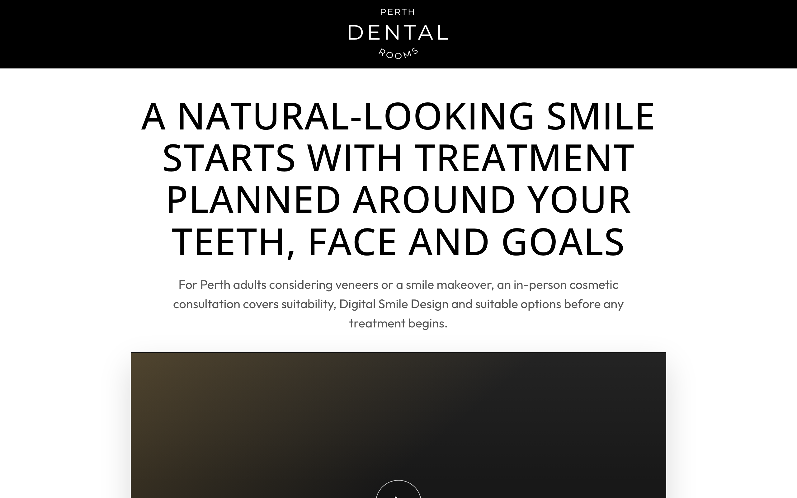 Landing page preview for Perth Dental Rooms