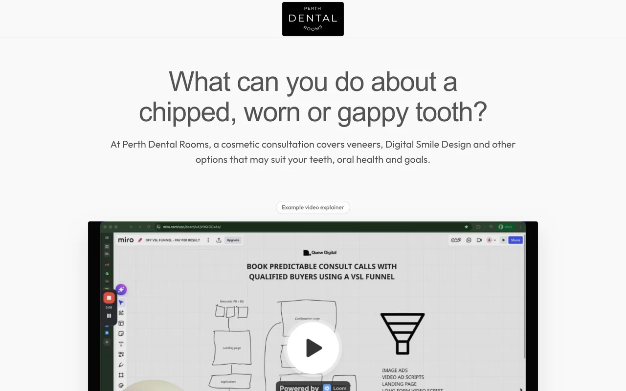 Landing page preview